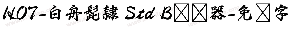 HOT-白舟髭隷 Std B转换器字体转换